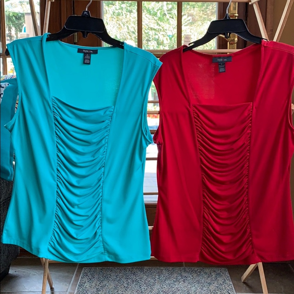 2 Style & Co blouses, size large. Nice!
